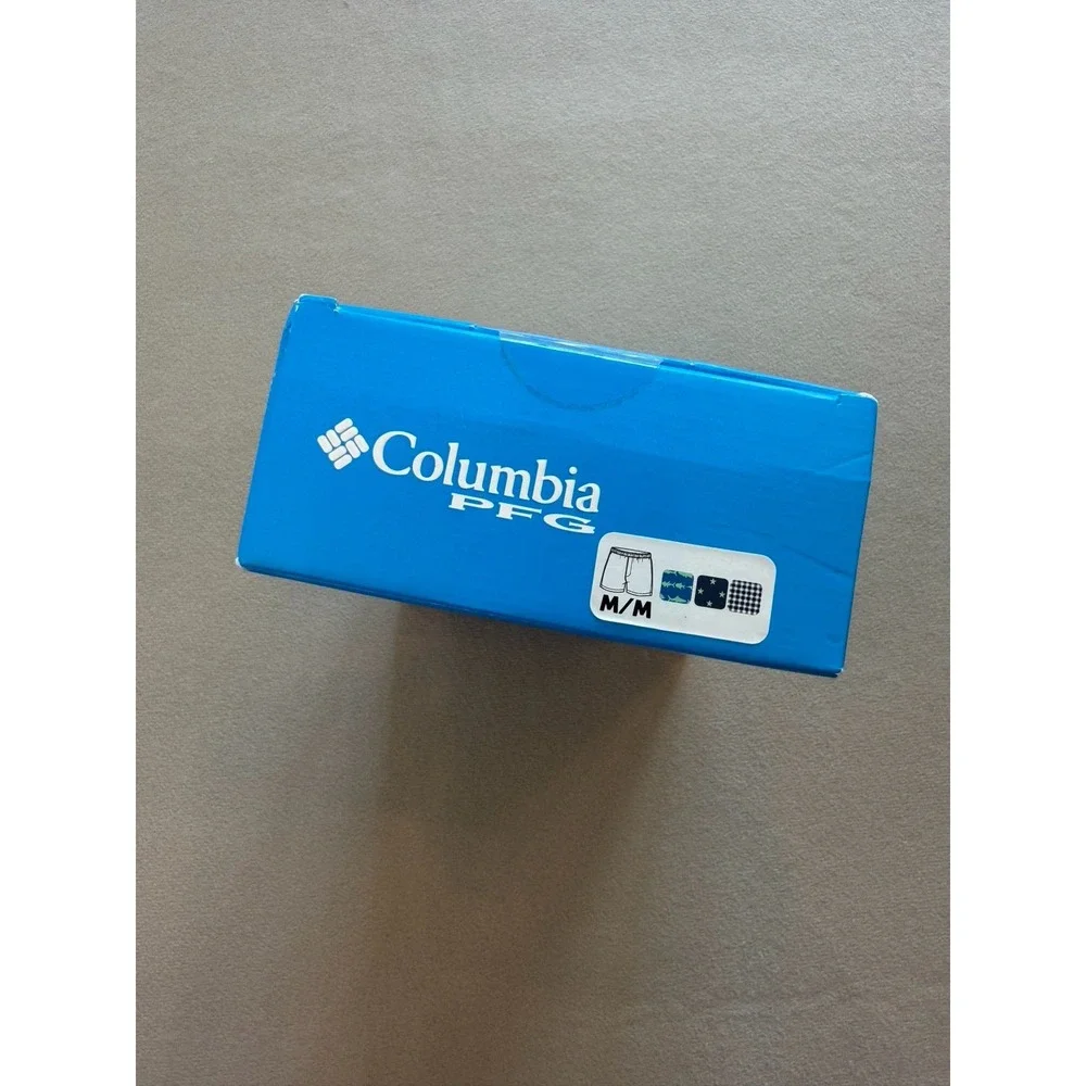 Columbia PFG Printed Woven Boxer 3 Pack Mens Medium Pool Carbon Navy 421 NWT